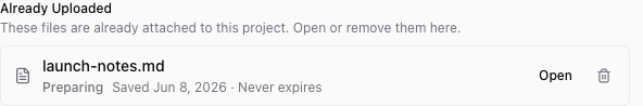 Project file attached in the Already Uploaded list