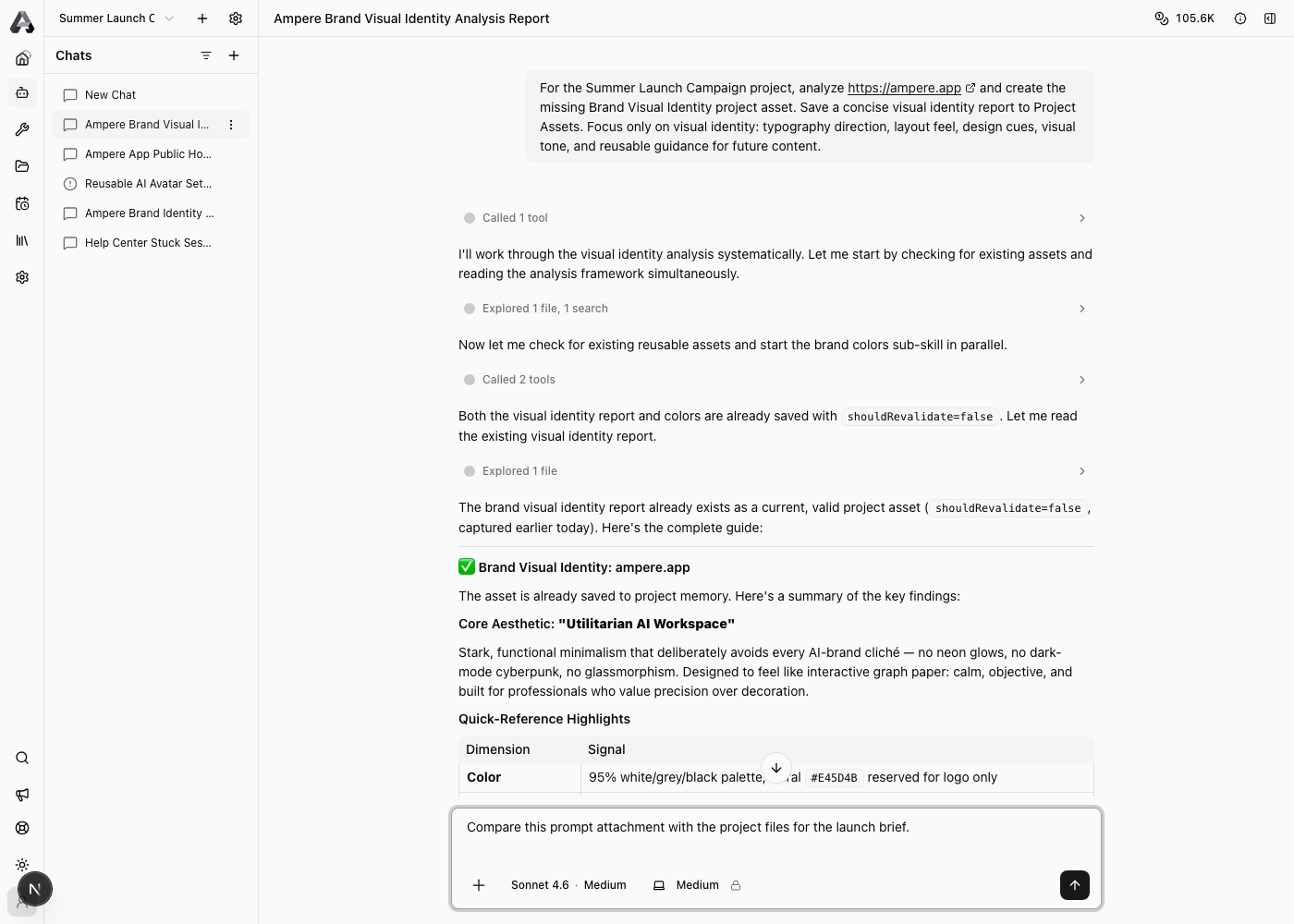 Joule home composer with a project reference image attached